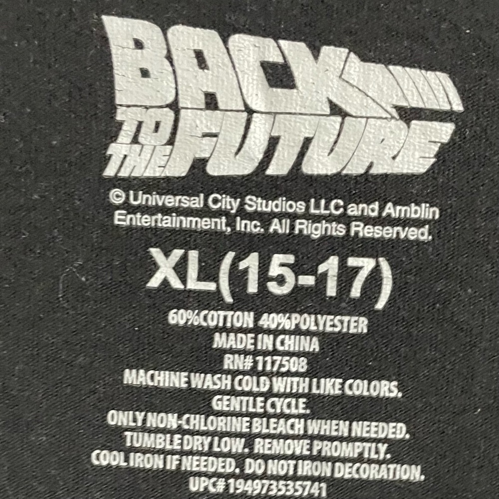 Back to the Future Black Graphic Tee - Picture 2 of 4